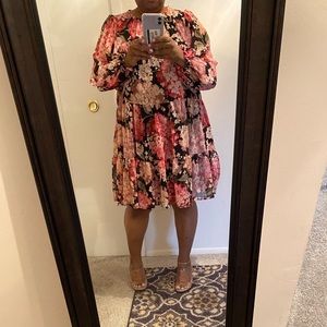 Pink Floral flowy dress